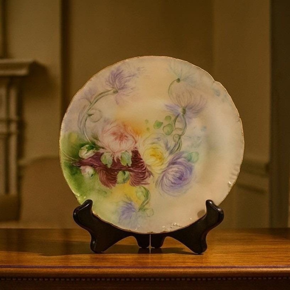 Vintage RC Versailles Bavaria Floral Plate 6" Hand Painted Porcelain